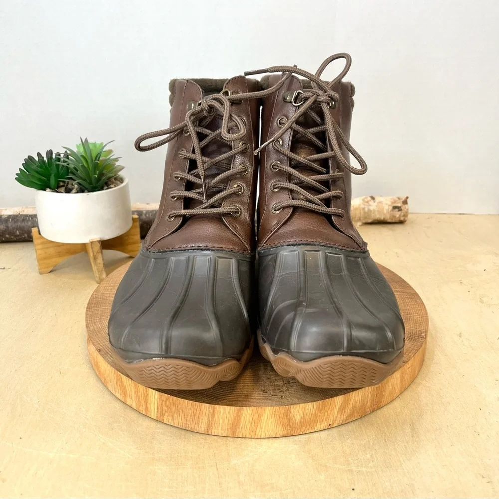Sperry Men’s Thinsulate Duck Boots Brown Size 10 Waterproof Winter